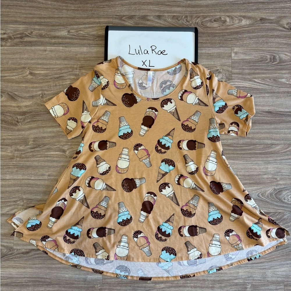 LuLaRoe Ice Cream Patterned Fit and Flare Tunic XL